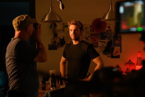 Carlos Cuevas como Pol en la grabación de 'Merlí: Sapere Aude'