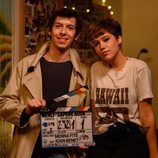 Pablo Capuz y Azul Fernández en el rodaje de 'Merlí: Sapere Aude'
