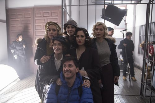 Las protagonistas de 'Las chicas del cable' en el rodaje de la cuarta temporada