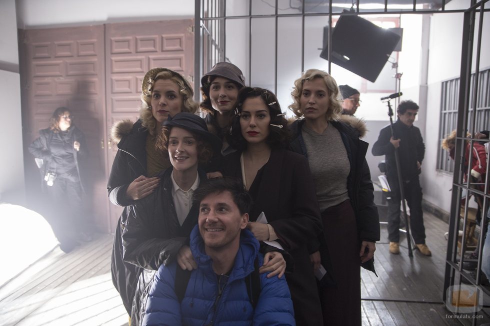 Las protagonistas de 'Las chicas del cable' en el rodaje de la cuarta temporada