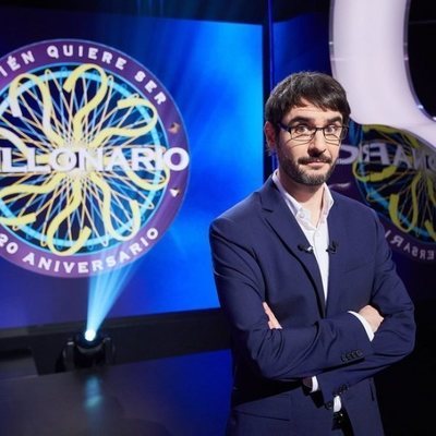Juanra Bonet en el plató de '¿Quién quiere ser millonario?'