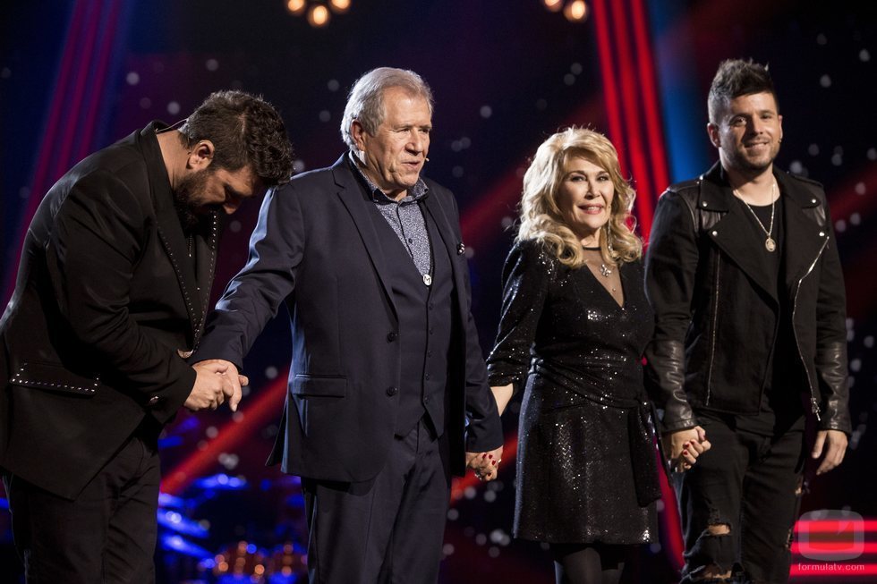 Antonio Orozco, Juan Mena, Helena Bianco y Pablo López en la final de 'La Voz Senior'