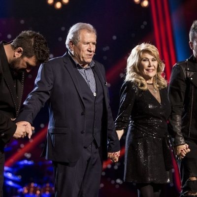 Antonio Orozco, Juan Mena, Helena Bianco y Pablo López en la final de 'La Voz Senior'
