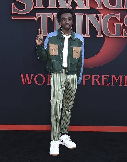 Caleb McLaughlin, en la premiere de la tercera temporada de 'Stranger Things'