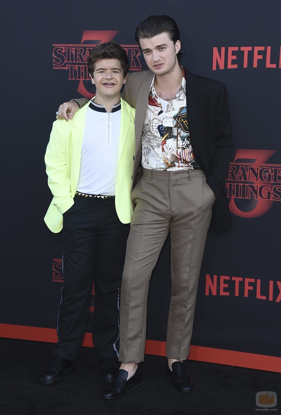 Gaten Matarazzo y Joe Keery, en la premiere de la tercera temporada de 'Stranger Things'