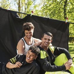 Ángel Lara, Josh Huerta ('Tu cara me suena') y Antonio Fago posando juntos