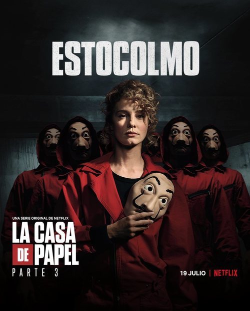 Estocolmo, en un póster promocional de la tercera parte de 'La Casa de Papel'
