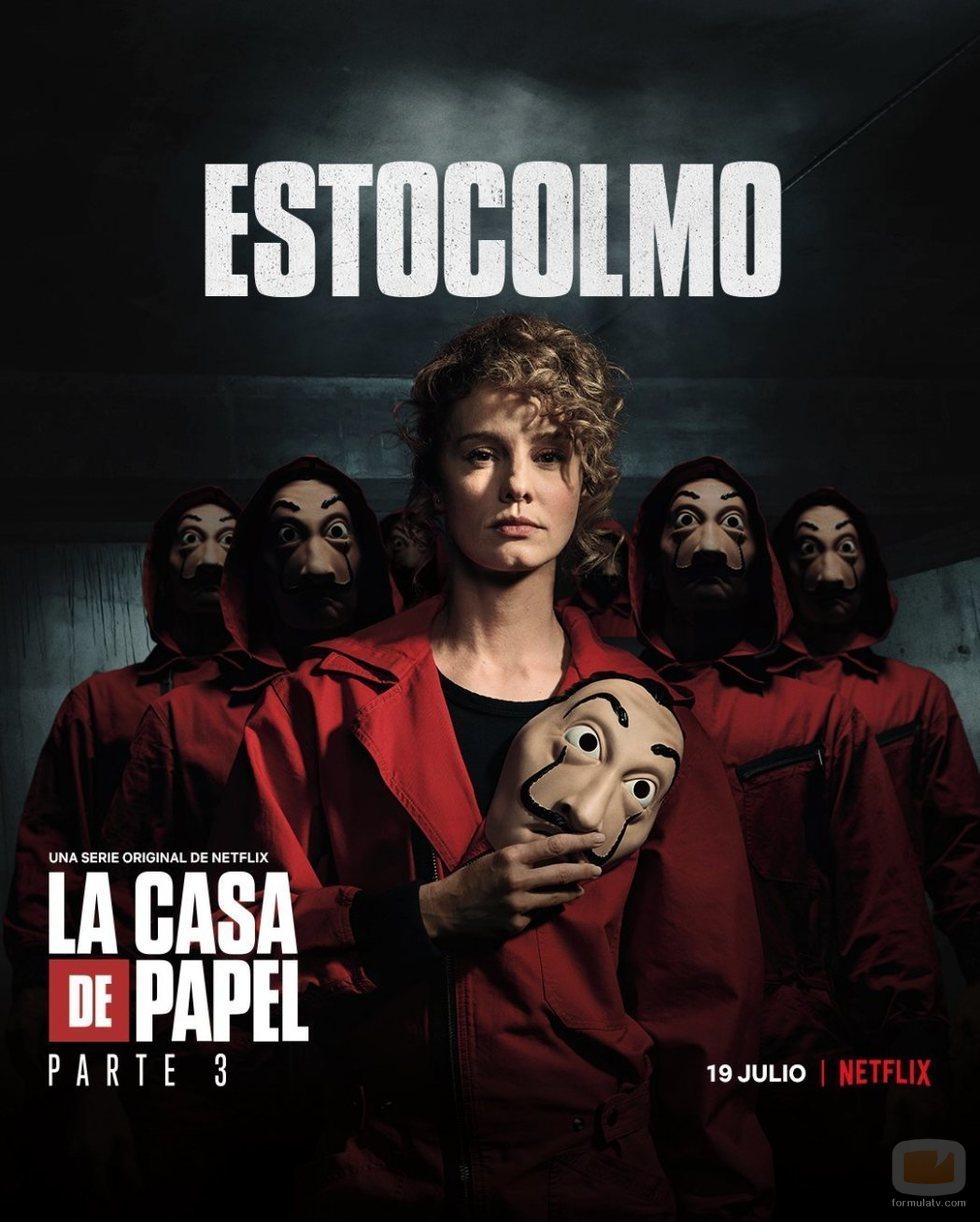 Estocolmo, en un póster promocional de la tercera parte de 'La Casa de Papel'