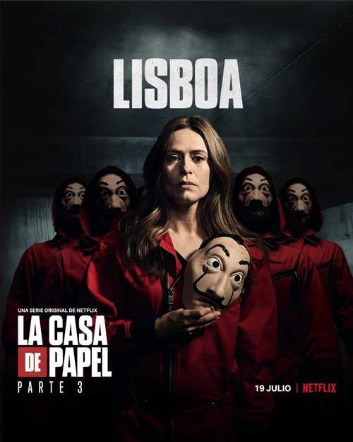 Lisboa, en un póster promocional de la tercera parte de 'La Casa de Papel'