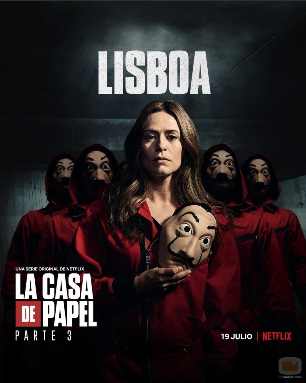 Lisboa, en un póster promocional de la tercera parte de 'La Casa de Papel'