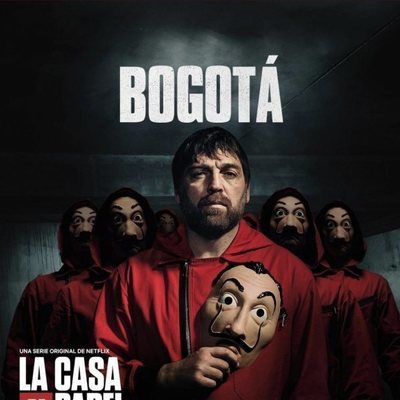 Bogotá, en un póster promocional de la tercera parte de 'La Casa de Papel'