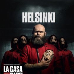 Helsinki, en un póster promocional de la tercera parte de 'La Casa de Papel'