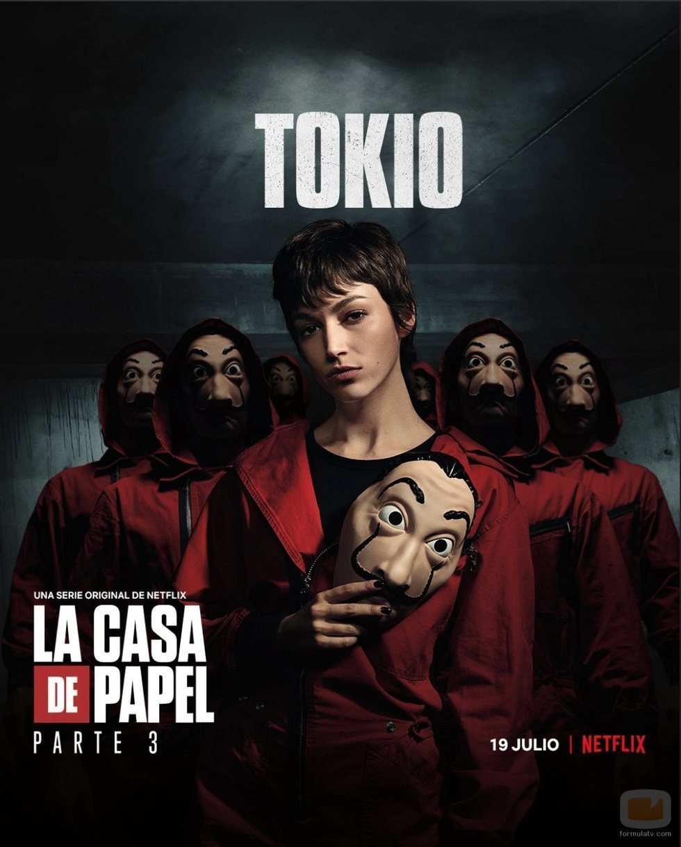 Tokio, en un póster promocional de la tercera parte de 'La Casa de Papel'