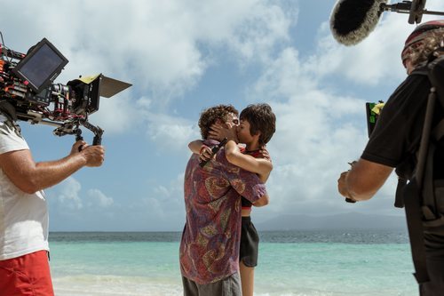 Miguel Herrán y Úrsula Corberó en el rodaje de la parte 3 de 'La Casa de Papel'