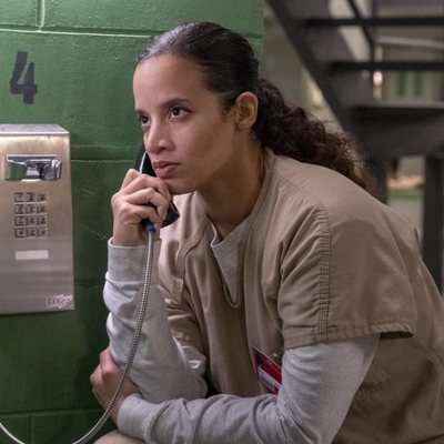 Dascha Polanco en el rodaje de la séptima temporada de 'Orange is the New Black'