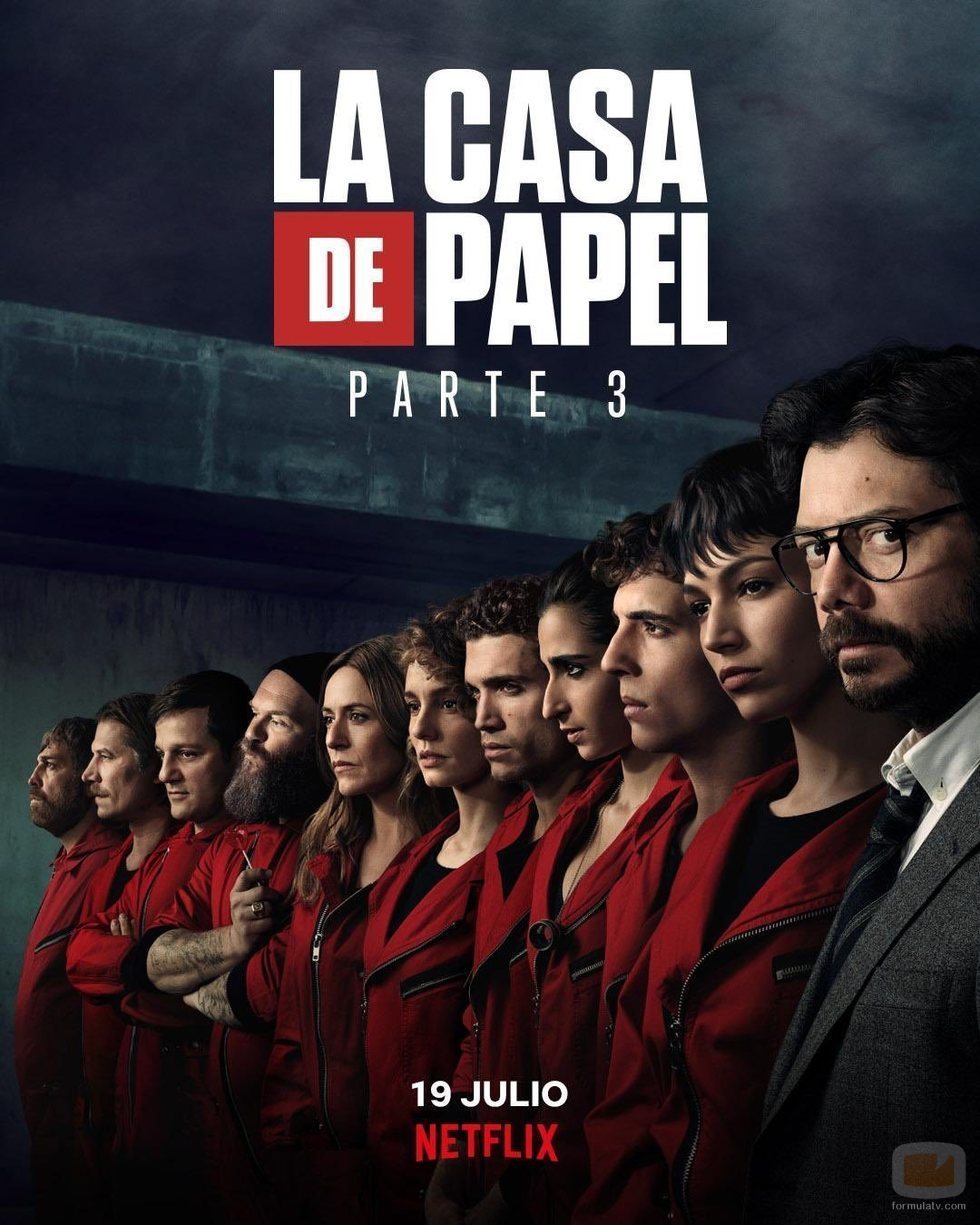 Póster grupal de la tercera parte de 'La Casa de Papel'