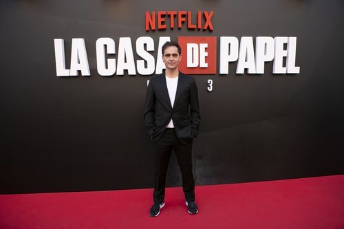 Pedro Alonso en la premiere de la tercera temporada de 'La Casa de Papel'