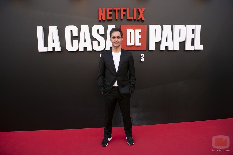 Pedro Alonso en la premiere de la tercera temporada de 'La Casa de Papel'