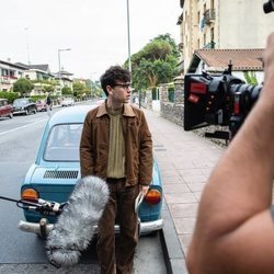 Àlex Monner como Txabi Etxebarrieta en el rodaje de 'La línea invisible'