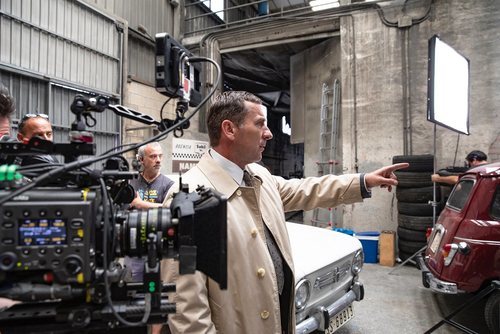 Antonio de la Torre es Melitón Manzanas en el rodaje de 'La línea invisible'