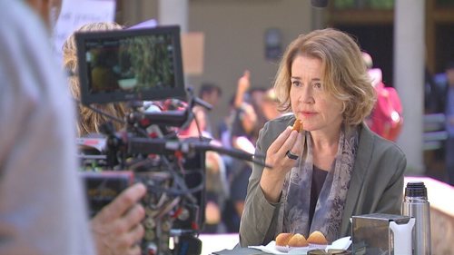 María Pujalte como Bolaño durante el rodaje de 'Merlí: Sapere Aude'