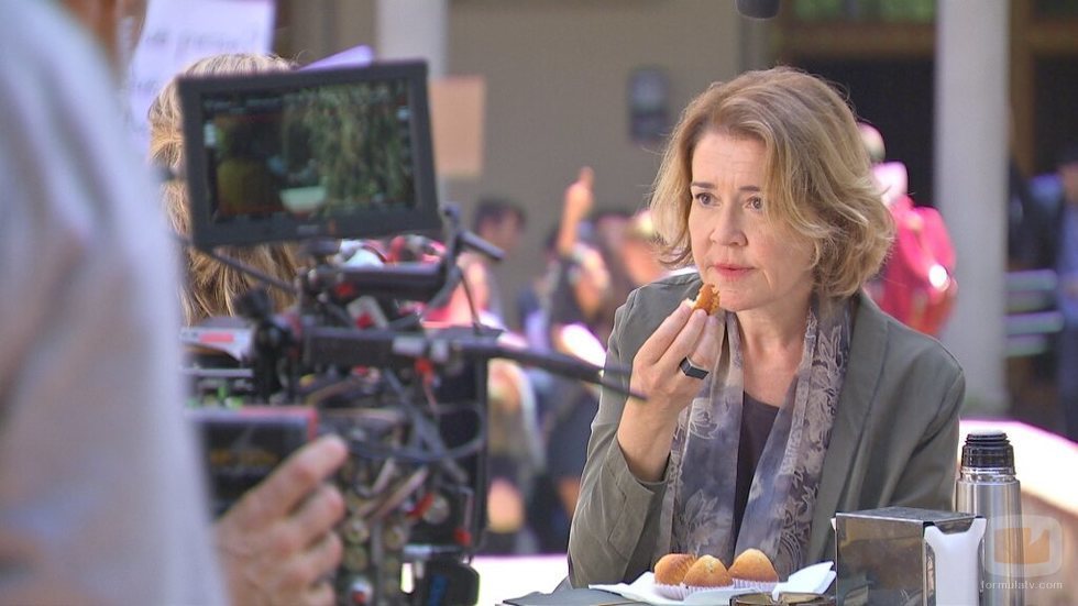 María Pujalte como Bolaño durante el rodaje de 'Merlí: Sapere Aude'