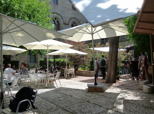 Imagen del rodaje de 'Merlí: Sapere Aude', en Barcelona