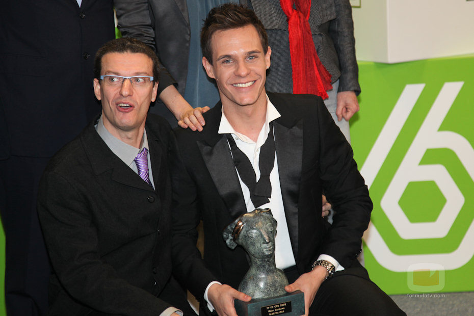 Christian Gálvez con el TP de Oro 2008 a Mejor Concurso por 'Pasapalabra'