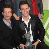 Christian Gálvez con el TP de Oro 2008 a Mejor Concurso por 'Pasapalabra'