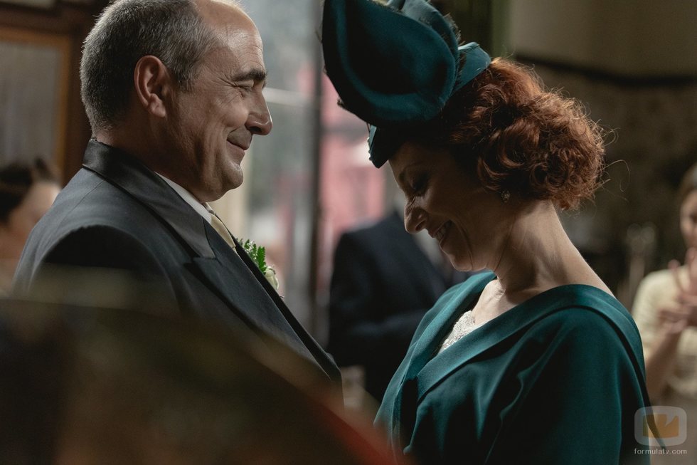 Ramón y Carmen, muy cómplices en su boda en 'Acacias 38'