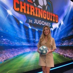 Andrea Borreguero cubre la actualidad deportiva en 'El Chiringuito de Jugones'