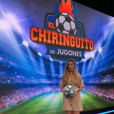 Andrea Borreguero en el plató de 'El Chiringuito de Jugones'