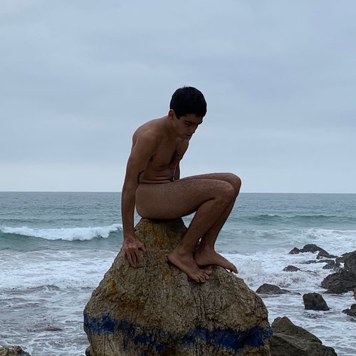 Omar Ayuso, desnudo en la playa
