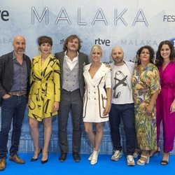 El reparto de 'Malaka' en la presentación