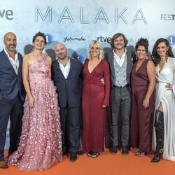 El reparto de 'Malaka' en la premiere