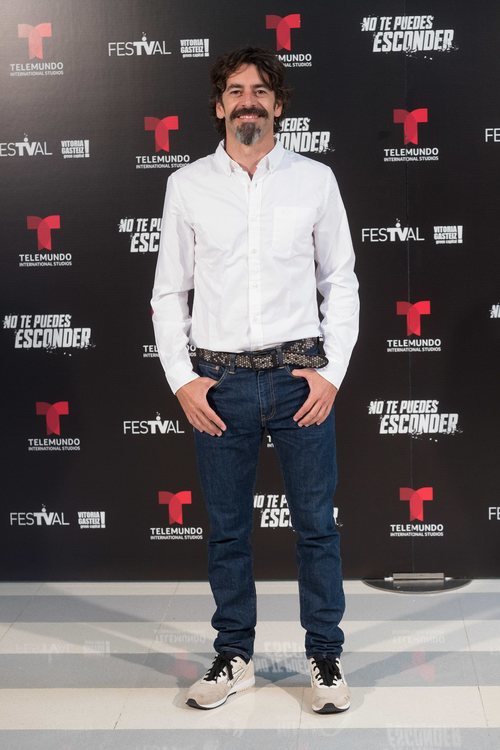 Eduardo Noriega en la presentación de 'No te puedes esconder'