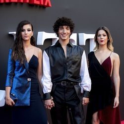 Claudia Salas, Jorge López y Georgina Amorós en el estreno de la segunda temporada de 'Élite'