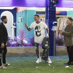 Antonio David Flores, Maestro Joao y Dinio García en la Gala 1 de 'GH VIP 7'