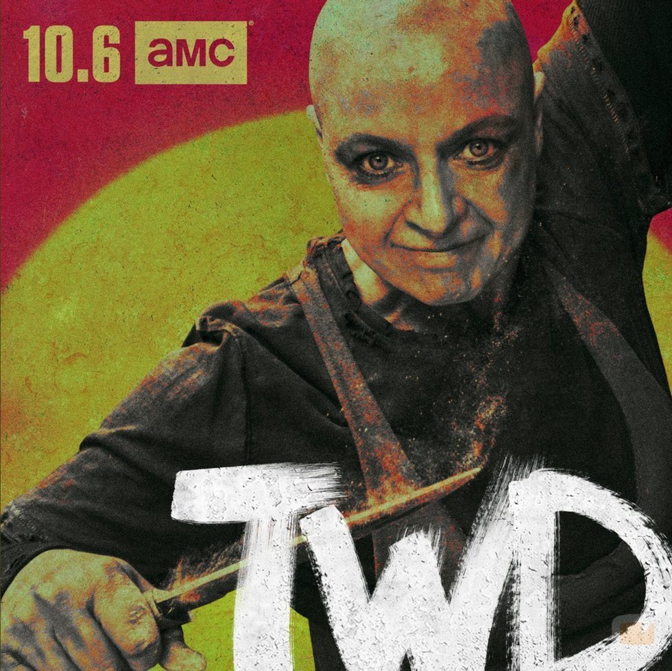 Alpha, en un póster promocional de la temporada 10 de 'The Walking Dead'
