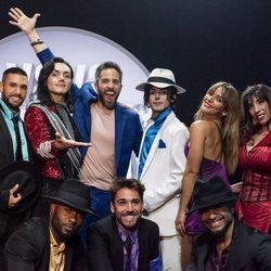 Roberto Leal con el elenco de "Michael Jackson Forever" en 'Vaya crack'