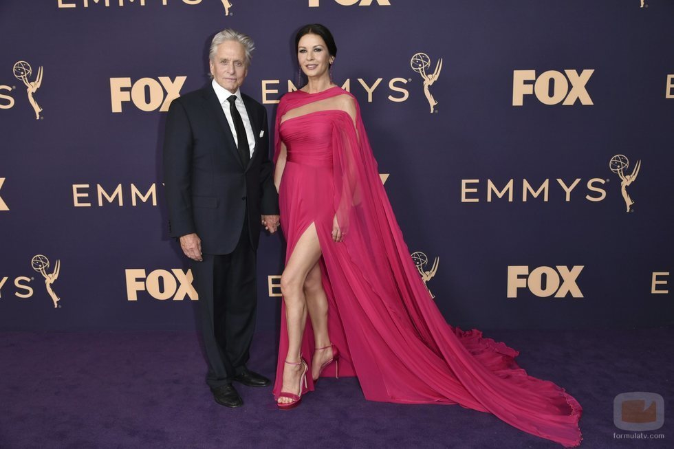 Michael Douglas y Catherine Zeta Jones, en la alfombra roja de los Emmy 2019