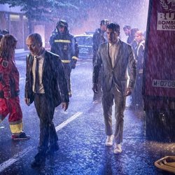 Alejo Sauras y Javier Gutiérrez, hundidos bajo la lluvia en 'Estoy vivo'