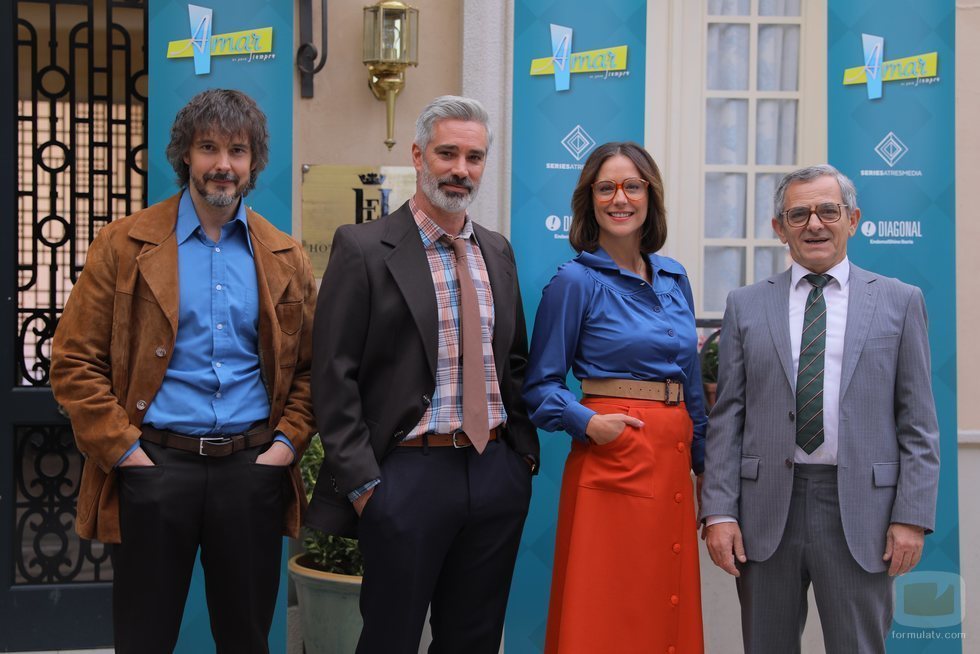 David Janer, Adrià Collado, Luz Valdenebro e Iñaki Miramón, en 'Amar es para siempre'