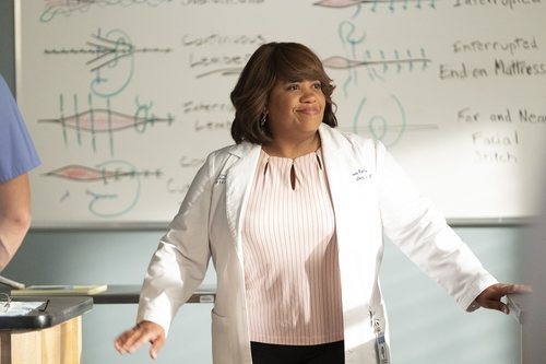 Miranda Bailey, muy feliz en una escena de la temporada 16 de 'Anatomía de Grey'
