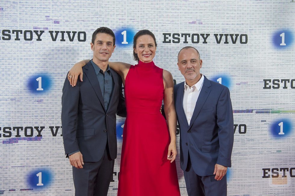 Alejo Sauras, Javier Gutiérrez y Aitana Sánchez-Gijón, de 'Estoy vivo'