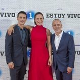 Alejo Sauras, Javier Gutiérrez y Aitana Sánchez-Gijón, de 'Estoy vivo'