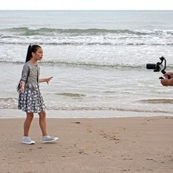 Melani en Valencia durante el rodaje de su canción para Eurovisión Junior 2019