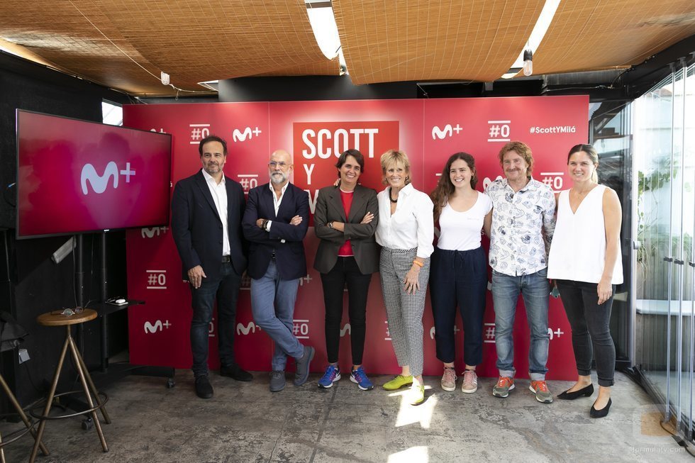 Mercedes Milá, el equipo de Movistar+ y el de Zanskar presentan 'Scott y Milá 2'