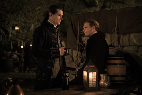 David Berry y Sam Heughan en la quinta temporada de 'Outlander'