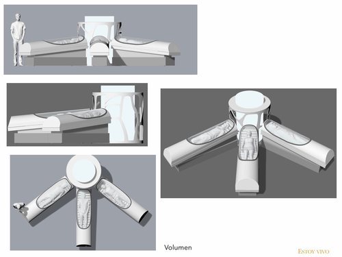 Recreación por ordenador de las cápsulas de 'Estoy vivo'